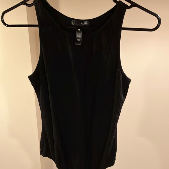 Brand new aqua, ribbed sleeveless bodysuit without tags - Picture 1 of 4
